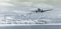 Авиация - Ли-2 над аэропортом Магадан - 13 км. 1960-1965