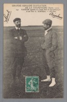 Авиация - Анри Фарман и Роджер Зоммер на аэродроме Гран-При Де Ла Шампань, август 1909