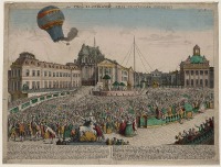Авиация - Воздушный шар братьев Монгольфье над Версалем, 1783