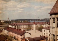 Финляндия - Цветная фотография казарм в городе Або (Турку) 1906 года