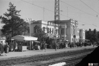 Железная дорога (поезда, паровозы, локомотивы, вагоны) - Вокзал станции Белореченская СКЖД, Краснодарский край.