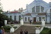 Железная дорога (поезда, паровозы, локомотивы, вагоны) - Вокзал станции Шаля.Свердловская область.