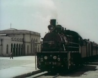 Железная дорога (поезда, паровозы, локомотивы, вагоны) - Цхинвал.Вокзал.1951г.