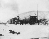 Железная дорога (поезда, паровозы, локомотивы, вагоны) - Поезда на станции Фокс,штат Аляска,США,