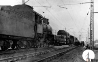 Железная дорога (поезда, паровозы, локомотивы, вагоны) - Хозяйственный поезд прибыл к месту ремонта моста на перегоне Сулея-Кукшик,Челябинская область.