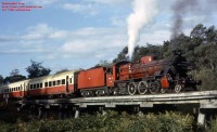 Железная дорога (поезда, паровозы, локомотивы, вагоны) - Паровоз МА 4 с поездом.