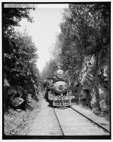 Железная дорога (поезда, паровозы, локомотивы, вагоны) - Железная дорога в горах,штат Вермонт,США.