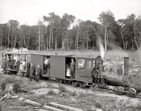 Железная дорога (поезда, паровозы, локомотивы, вагоны) - Узкоколейный паровоз системы Шея типа 0-2-2-0,США