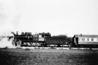 Железная дорога (поезда, паровозы, локомотивы, вагоны) - Паровоз Эм721-68 с пассажирским поездом