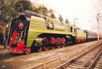 Железная дорога (поезда, паровозы, локомотивы, вагоны) - Паровоз П36-0031 с туристическим поездом