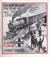 Железная дорога (поезда, паровозы, локомотивы, вагоны) - Из брошюры посвященной рекордному пробегу  поезда Scott Special в 1905 году
