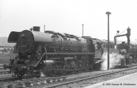 Железная дорога (поезда, паровозы, локомотивы, вагоны) - Паровоз BR44 0231-9 набирает воду,Заальфельд,Германия
