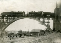 Железная дорога (поезда, паровозы, локомотивы, вагоны) - Паровозы серии Та при испытании Мерефо-Херсонского моста,Днепропетровск