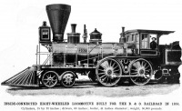 Железная дорога (поезда, паровозы, локомотивы, вагоны) - Паровоз №207 типа 2-2-0,США