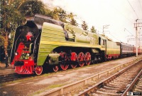 Железная дорога (поезда, паровозы, локомотивы, вагоны) - Паровоз П36-0031 с туристическим поездом