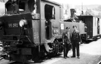 Железная дорога (поезда, паровозы, локомотивы, вагоны) - Узкоколейный танк-паровоз 99 592 постройки 1913г.