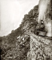 Железная дорога (поезда, паровозы, локомотивы, вагоны) - Паровоз в горах