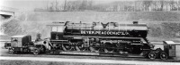 Железная дорога (поезда, паровозы, локомотивы, вагоны) - Паровоз №56116 типа 1-5-0 Beyer Peacock на 100-тонном тягаче SCAMMELL