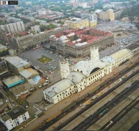 Железная дорога (поезда, паровозы, локомотивы, вагоны) - Станция Харьков-Пассажирский с высоты птичьего полета