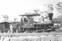 Железная дорога (поезда, паровозы, локомотивы, вагоны) - Узкоколейный паровоз типа 1-2-0 на линии Ипсвич-Грандчестер Квинслендская ж.д.