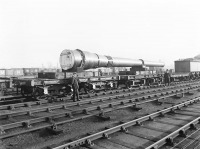 Железная дорога (поезда, паровозы, локомотивы, вагоны) - Орудийный ствол на платформах