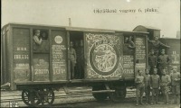 Железная дорога (поезда, паровозы, локомотивы, вагоны) - Раскрашенный вагон 5-го полка чехословацкого легиона