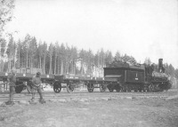 Железная дорога (поезда, паровозы, локомотивы, вагоны) - Паровоз серии О с платформами