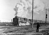 Железная дорога (поезда, паровозы, локомотивы, вагоны) - Паровоз П36 с пассажирским поездом