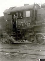 Железная дорога (поезда, паровозы, локомотивы, вагоны) - Паровоз Эм719-12 и его бригада