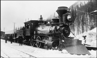 Железная дорога (поезда, паровозы, локомотивы, вагоны) - Паровоз №73 Канадской                                Тихоокеанской  компании  на перевале Роджерс Пасс