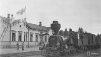 Железная дорога (поезда, паровозы, локомотивы, вагоны) - Финский поезд на ст.Вяртсиля