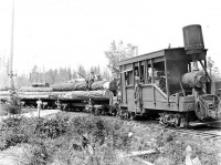 Железная дорога (поезда, паровозы, локомотивы, вагоны) - Паровоз системы Климакс на лесозаготовках