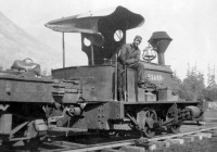 Железная дорога (поезда, паровозы, локомотивы, вагоны) - Танк-паровоз типа 0-2-0 и машинист Ф.Даунер