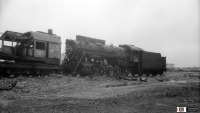 Железная дорога (поезда, паровозы, локомотивы, вагоны) - Паровой кран ПК15-595 и паровоз Л-0860 на ст.Кузино