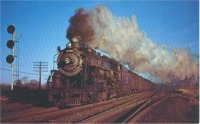 Железная дорога (поезда, паровозы, локомотивы, вагоны) - Паровоз №3716 с поездом в Белмонте,штат Массачусетс