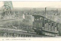 Железная дорога (поезда, паровозы, локомотивы, вагоны) - Водяной фуникулер на холме Монмартр