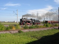Железная дорога (поезда, паровозы, локомотивы, вагоны) - Паровоз Л-5231 на Экспериментальном кольце ВНИИЖТ