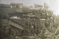 Железная дорога (поезда, паровозы, локомотивы, вагоны) - Паровоз Щ.3139 на восстановленном мосту