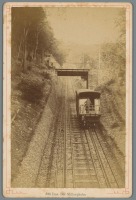 Железная дорога (поезда, паровозы, локомотивы, вагоны) - Вид зубчатой железной дороги Бад-Эмс у отеля Мальберг