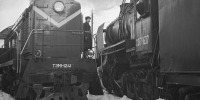 Железная дорога (поезда, паровозы, локомотивы, вагоны) - Паровоз СО17-1637 и тепловоз ТЭМ1-1241