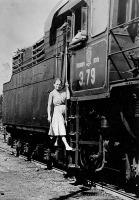 Железная дорога (поезда, паровозы, локомотивы, вагоны) - Паровоз Э.79 на шахте 