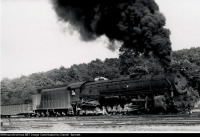 Железная дорога (поезда, паровозы, локомотивы, вагоны) - Паровоз №1601 типа 2-4-2 отправляется со ст.Порт-Моррис,штат Нью-Йорк