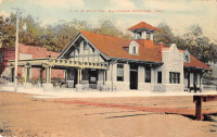 Железная дорога (поезда, паровозы, локомотивы, вагоны) - Железнодорожный вокзал Сульфур Спрингс в Арканзасе