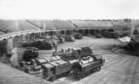 Железная дорога (поезда, паровозы, локомотивы, вагоны) - Паровозное депо ст.Шкиротава,Латвия