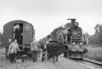 Железная дорога (поезда, паровозы, локомотивы, вагоны) - Посадка пассажиров на пригородный поезд следующий в Зеленогорск