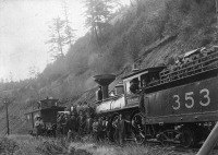 Железная дорога (поезда, паровозы, локомотивы, вагоны) - Паровоз №353 Канадской Тихоокенской ж.д.