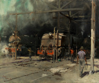 Железная дорога (поезда, паровозы, локомотивы, вагоны) - Теренс Кунео. Техническое обслуживание в Гермистоне, Южная Африка