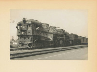 Железная дорога (поезда, паровозы, локомотивы, вагоны) - Тандемный локомотив N.4113 на горной железной дороге в Калифорнии