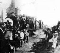 Железная дорога (поезда, паровозы, локомотивы, вагоны) - Первый поезд с паровозом Т.373 на ст.Кожевенное