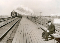 Железная дорога (поезда, паровозы, локомотивы, вагоны) - Паровоз серии П36 с поездом у платформы Сортировочная